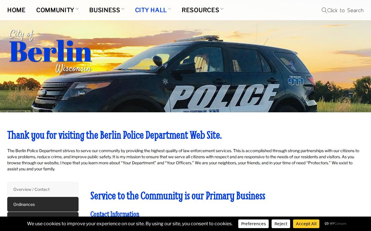 Berlin criminal history Police Department records page
