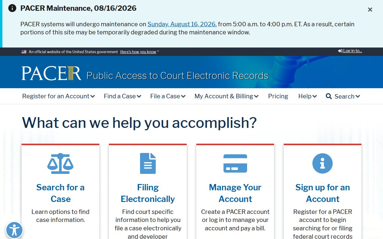 Green Lake County criminal history federal PACER records