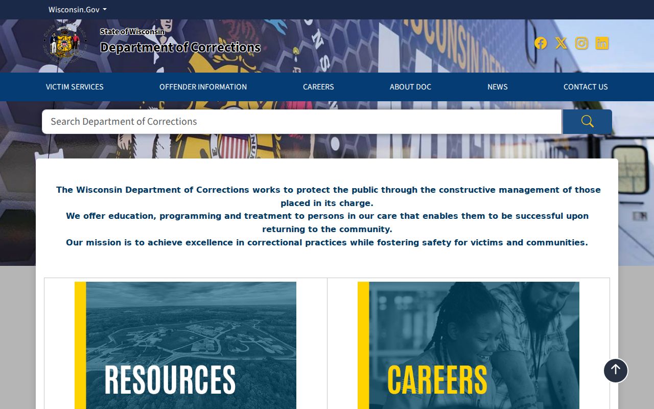 Green Lake County criminal history Wisconsin DOC services