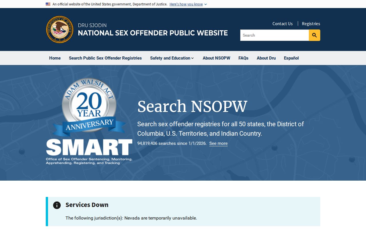 Green Lake County sex offender check national NSOPW search