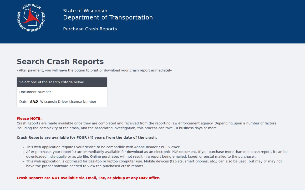 Green Lake County criminal record search with the Wisconsin crash report portal for Markesan